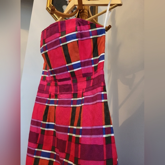 Banana Republic Plaid Strapless Size 2 Dress - Picture 2 of 12